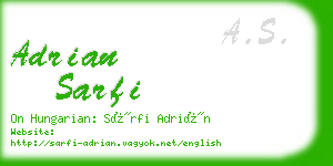 adrian sarfi business card